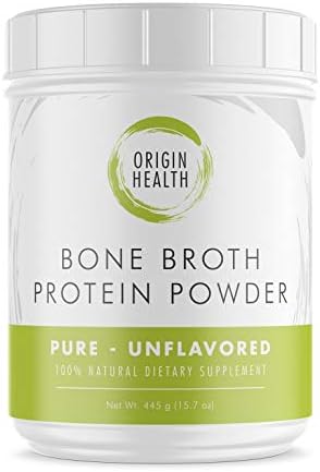 Bone Broth Protein Powder *30% Better Value* Collagen Peptides Unflavored - Premium Natural Grass Fed, Keto & Paleo Friendly Nutrition, Non-GMO, Gluten Free - Supports Joints & Gut Health - 15.7oz