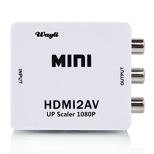 Allwithone 1080P HDMI to AV Converter 3RCA CVBS Composite Video Audio converter support PAL/NTSC TV format output