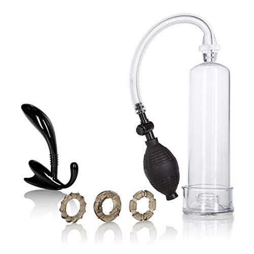 Calexotics Dr Joel Kaplan Essential Pump Kit with 3 Cock Ring & Prostate Probe, Clear