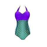 Lora Dew(TM) Women's One Piece Swimsuit Mermaid Bikini Plus Size Padded Monokini