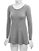 Lock and Love LL WT767 Womens Long Sleeve Scoop Neck Trapeze Tunic L HEATHER_GREY