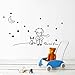 Leoy88 Stars Moon The Little Prince Kids Wall Sticker Home Decor Wall Stickers Black