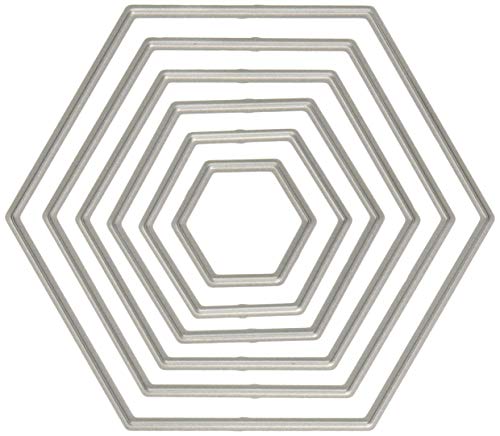 Threaders TH-MD-14 Nesting Hexagon Die Set, Silver