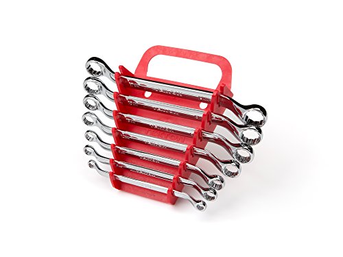 TEKTON 45-Degree Offset Box End Wrench Set with Store and Go Keeper, Metric, 6 mm-19 mm, 7-Piece