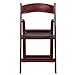 Flash Furniture Hercules Series Folding Chairs for Weddings and Formal Events, Stackable Commercial Event Seats with 1,000-lb. Static Weight Capacity, Set of 4, Red Mahogany