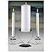 Wedding Accessories, Unity Candle Stand, Triple Heart, Silver, 10.5-Inches x 5.5-Inches