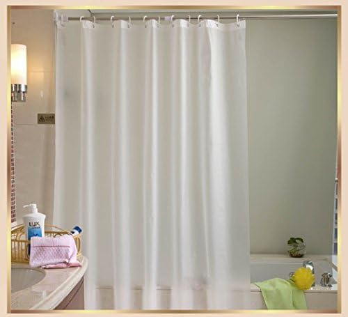Shower Curtain or Liner with Hooks Waterproof Eco Friendly & PVC-Free Shower Curtain Liner for Bathroom Bath Tub 80x80 inches