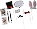 Creative Converting Assorted Photo Booth Magic Party Props (10 Piece), Black/Red