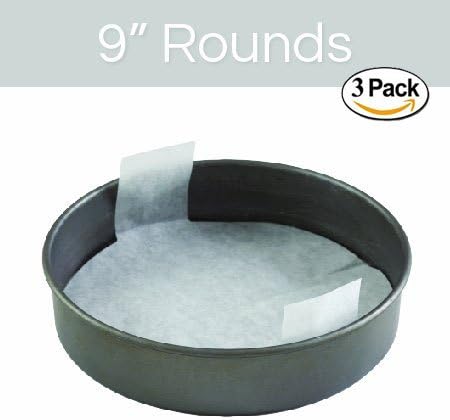 The Smart Baker 9 inch Round Perfect Parchment Paper - 24 Pack Pre-cut Parchment Sheets for Cake Pans. "As Seen on Shark Tank" paper cake pans (3)