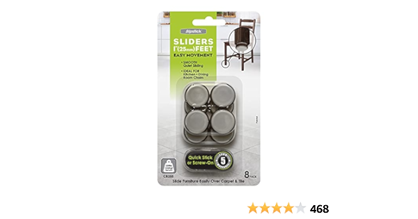 Slipstick Cb255 Floor Protector Furniture Sliders Chair Leg Glides Set Of 8 25 Mm Round Plastic Sliders Self Stick Or Screw On Brown Buy Online At Best Price In Uae Amazon Ae