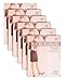 Melas 6 Pair Women's 12 Denier Crystal Sheer Control Pantyhose Honey Medium