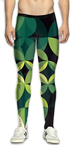 Doppyee Mens Compression Pants Base Layer Running, Cycling, Sports, Training, Weightlifting Tights Vintage Print 3D Print Fitness Sports Tight Leggings