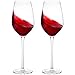 Hand Blown Crystal Wine Glasses - Bella Vino Standard Red/White Wine Glass Made from Crystal Glass, Perfect for Any Occasion, Great Gift, Set of 2, Clear (Red wine glasses)