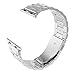 VIPPLUS Stainless Steel Watch Band Compatible with Apple Watch Series 4 3 2 1 42mm 44mm for Men Women (Silver)