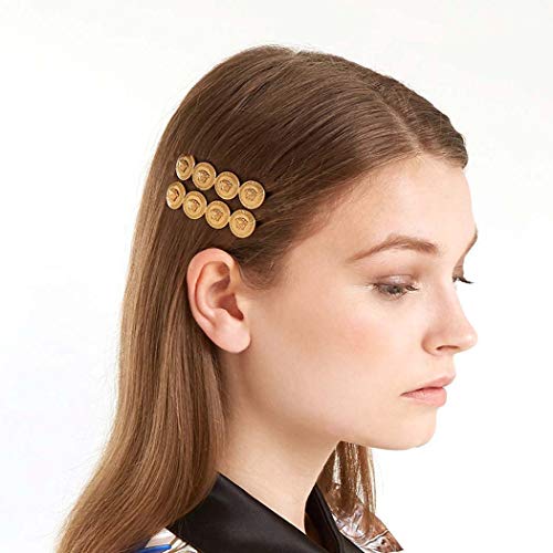 Yalice Coin Bobby Pins Barrettes Bride Hair Clips Wedding Hair Accessories for Women and Girls 2Pcs (Gold) - Thumbnail 7