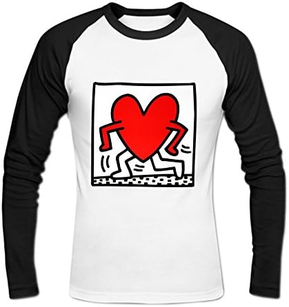 Men's keith haring Long Sleeve Baseball Shirt S White