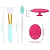 OBSCYON-4-Pcs-Manual-Silicone-Face-Scrubber-Facial-Cleansing-Brush1-Pcs-Silicone-Exfoliating-Lip-Brush-Nose-Cleaning-Brush-and-1-Pcs-Face-Mask-Brush-for-Lip-Skin-Smoothing-Cleaning OBSCYON 4 Pcs Manual Silicone Face Scrubber Facial Cleansing Brush,1 Pcs Silicone Exfoliating Lip Brush Nose Cleaning…
