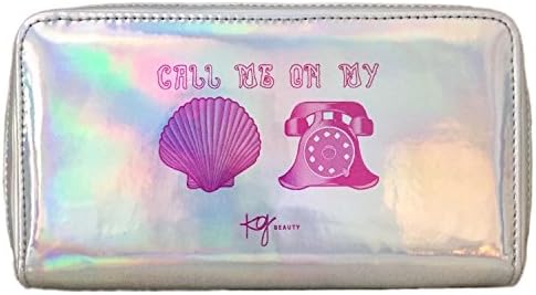 Holographic Mermaid Makeup Bag Toiletry Travel Bag Organizer"Call Me On My Shell Phone" Cosmetic Bag Mermaid Makeup Brush Bag Organizer