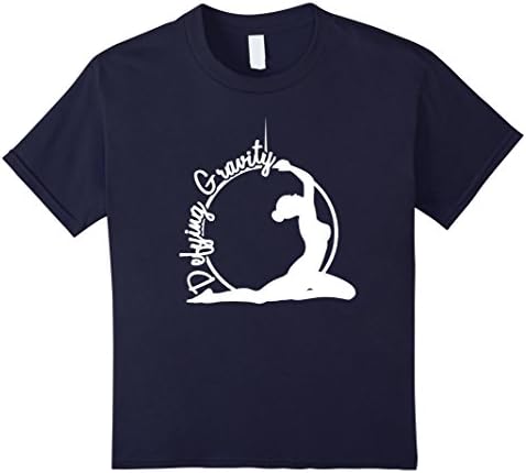 unisex-child Defying Gravity Aerial Hoop Aerialist T-Shirt 6 Navy