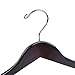 Luxury Wide Shoulder Wooden Hangers 6 Pack, with Velvet Bar, Smooth Mahogany Finish Wood Suit Hanger Coat Hanger for Closet, Holds Upto 20lbs, 360° Swivel Hook, for Jacket, Dress Heavy Clothes Hangers