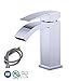KES Bathroom Waterfall Faucet Single Handle One Hole Vanity Sink Faucet cUPC NSF Certified No Free Brass Polished Chrome, L3109ALF-CH