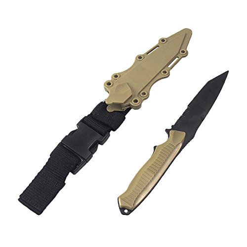 Toonol tactical rubber trainer knife with scabbard/shea…