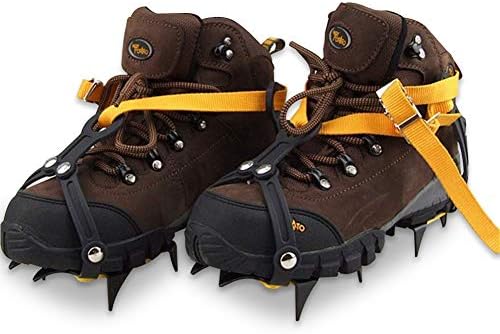 VGEBYCrampons, Mountaineering Contact Strap Crampons Heavy Duty Traction Device Anti Slip For Ice Snow Hiking Boots Extreme Sports Extreme Sport