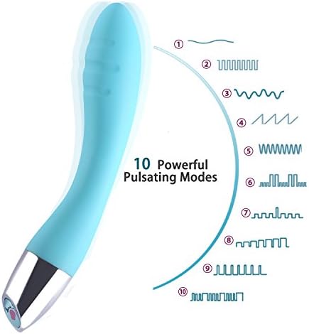 Handheld Wand Massager - 100% Waterproof - Memory Function - Arbitrary Bending - 10 Powerful Speeds - USB Magnetic Charge - Suitable for Carrying When Traveling.（Blue）