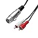 SIENOC 3 Pin XLR Solder Type Microphone Line Plug Connector Mic Audio Socket 12 Inch Patch Y Cable Cords - XLR Female to Dual XLR Male Cables - 3' Pro Series Y-Cable Cord Splitter (2 RCA to XLR)