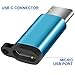 5 Pack USB Type C Adapter, AFUNTA USB C to Micro USB Convert Connector Fast Charger with Keychain Compatible Samsung Galaxy S8 New MacBook Pixel XL Nexus 5X 6P-Blue