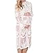Maternity Photography Prop Sexy Maternity Dress Fancy Maternity Lace Dress (White, Medium)