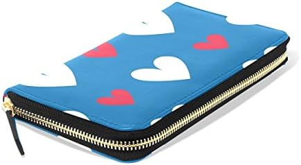 Women Credit Card Holder Zipper Clutch Wallet Purse Handbag Lovely Heart Shaped