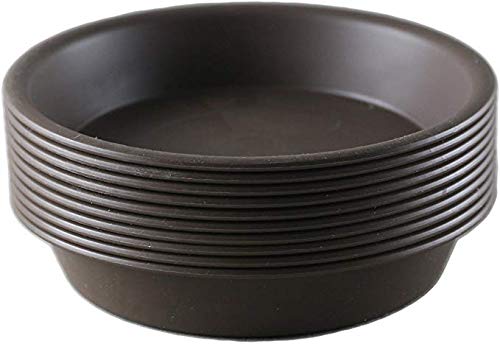 Truedays Flower Plant Container Pot Saucer Trays Pallet,10-Pack,4-Inches,Coffee