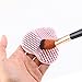 Makeup Brush Cleaning Mat, Esarora Makeup Brush Cleaner Set of 3 Mini Cosmetic Brush Cleaner Mat Portable Washing Tools (Pink)