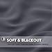 EASELAND Blackout Curtains 2 Panels Set Room Drapes Thermal Insulated Solid Grommets Window Treatment Pair for Bedroom, Nursery, Living Room,W52xL63 inch,Dark Grey