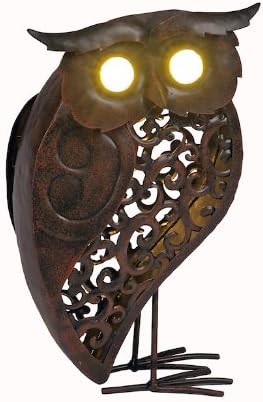 Transcontinental Group Garden Owl Ornament with Solar Powered LED