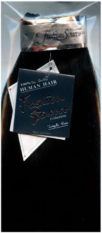 Fashion Source 100% Human Hair Clip In Extensions (STW 7PCS 14" color #1)