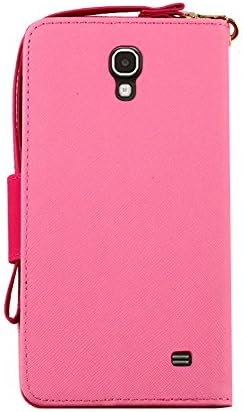 NEX 2-Tone Wallet Case for Samsung Galaxy Mega 2/G7508Q - Non-Retail Packaging - Pink/Rose/Red