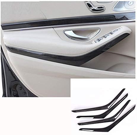 Carbon ABS Chrome Accessories Dark Wood Grain Inner Door Decotation Frame Cover Strips Trim Accessory For W222 S Class S320 2014-2017