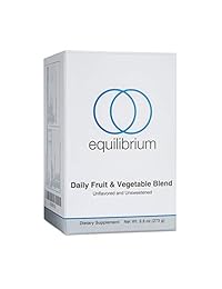 Equilibrium Nutrition Daily Fruit and Vegetable Blend Superfood Greens, 22 Certified Organic Fruits, Vegetables, and Superfoods. Paleo, Keto, Dairy Free, Non-GMO, Wheat Barley Grass Powder, 9.6 oz