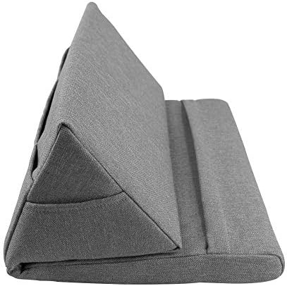 YongYI Tablet cushion, Foldable Stylish Tablet Holder Stand Lightweight Bracket Durable Foam Cushion for Bed/Book/iPad/iPhone/Samsung Galaxy (Grey)