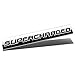 Chrome Finish Metal Emblem Supercharged Badge (Black Letter)