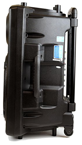 Hisonic HS420 Rechargeable Portable PA System with Dual Wireless Microphones with MP3 Player/Recorder, Bluetooth Connection and Tripod Included