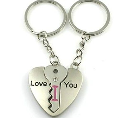 Liroyal Couple Keychain Keyring --- 