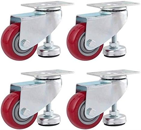Keoa 4キャスターキャスターゴム製頑丈なスイベルキャスタースイベルパックプレートキャスター家具用
