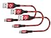 TT&C Short Nylon Braided USB C Cable [ 8 inch 3-Pack ] Premium Quality Fast Charge Cord Charger Compatible for Samsung Galaxy S8/S8 Plus/S9/S10/ S10 Plus/Note8/Note9/ Google Pixel 2/3 (Red) primary