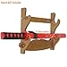 Eforlife Sword Holder Wall Mount Decent Solid Real Wood Samurai Sword Stand Bracket Hanger for Katana Wakizashi Tanto (2 Tier)