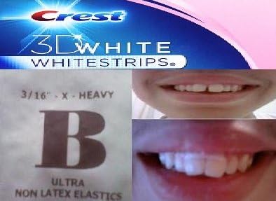 CREST WHITESTRIPS (1 COUNT PACK WITH 2 STRIPS) PLUS ORTHODONTIC GAP TEETH BANDS TO CLOSE GAPS