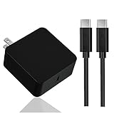 USB Type-C PD Charger Power Delivery 65W Portable Wall Charger Adapter For Macbook Pro, Nintendo Switch,Google Pixel, Moto Z Samsung Mate Book and More (Black)