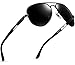 ATTCL Men's Driving Polarized Sunglasses Al-Mg Metal Frame Ultra Light 6695 black
